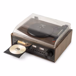 Audizio Boston Tourne-disque entraîné par courroie Noir, Bois Manuel