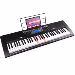 Max Rhapsody61L Piano Électronique 61 Touches Lumineuses Synthétiseur Débutant Complet Deux Modes dApprentissage