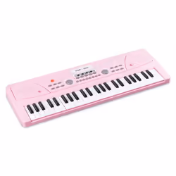 Max KD49 Piano Électronique 49 Touches - Rose Synthétiseur Enfant Deux Haut-parleurs Intégrés Batterie Rechargeable USB-C