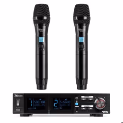 Power Dynamics PD522 Système de Microphones UHF avec 2 Micros Main Sans Fil - 100 Canaux