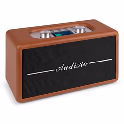 Audizio Tune60 Radio Rétro DAB/DAB+ et FM avec Bluetooth - Marron Écran LCD Alimentation Secteur ou Piles
