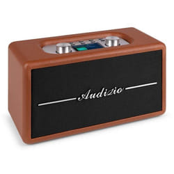Audizio Tune60 Radio Rétro DAB/DAB+ et FM avec Bluetooth - Marron Écran LCD Alimentation Secteur ou Piles