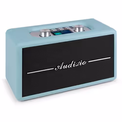 Audizio Tune60 Radio Rétro DAB/DAB+ et FM avec Bluetooth - Bleue Écran LCD Alimentation Secteur ou Piles