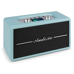 Audizio Tune60 Radio Rétro DAB/DAB+ et FM avec Bluetooth - Bleue Écran LCD Alimentation Secteur ou Piles