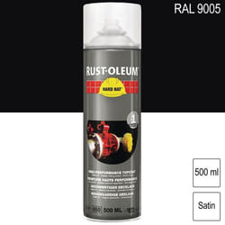 Couche de finition Hard Hat Ral-couleurs noir foncé satin RAL 9005 500ml - RUST-OLEUM - 2176