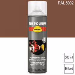 Peinture de finition industrielle aérosol Hard Hat brillant 500ml RUST-OLEUM • Qualité supérieure • Pour acier Non revêtu, bo ...