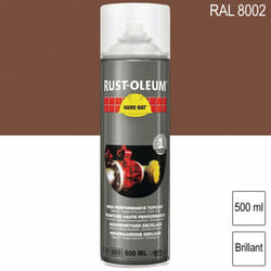 Finish - Peinture de finition industrielle aérosol Hard Hat ral 8002 Brun de sécurité brillant 500ml rust-oleum