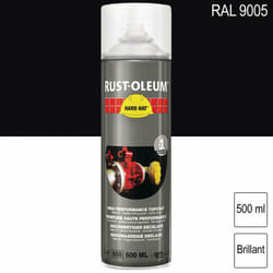Rust-oleum - Peinture de finition industrielle aérosol Hard Hat ral 9005 Noir foncé brillant 500ml