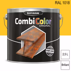 Peinture fer CombiColor Original 2,5L RUST-OLEUM • Primaire et couche de finition tout-en-un • Pour une application sur la ro ...