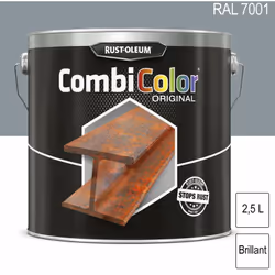 Peinture fer CombiColor Original 2,5L RUST-OLEUM • Primaire et couche de finition tout-en-un • Pour une application sur la ro ...