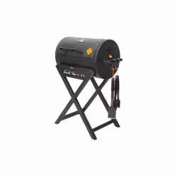 Boretti Fratello 2.0, Barbecue, Charbon de bois (combustible), Baril, Grille, Noir, Rectangulaire