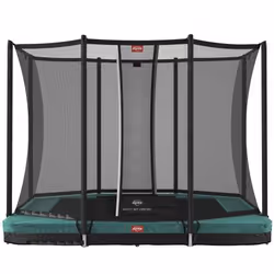 BERG Ultim Favorit trampoline InGround 280 cm green + Safety Net Comfort, Trampoline encastré, Rectangulaire, 70 kg, 6 an(s), ...