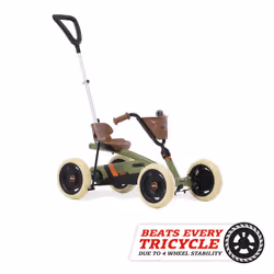 BERG Kart à pédales Buzzy Retro 2-in-1 incl. barre de poussée, 2 an(s), Bleu, Rose