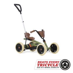 BERG Kart à pédales Buzzy Retro 2-in-1 incl. barre de poussée