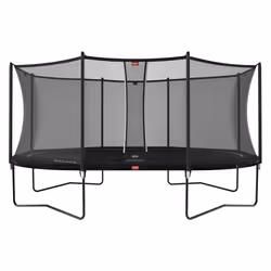 BERG Grand Favorit trampoline Regular 520 cm black+ Safety Net Comfort, Trampoline suspendu, Ovale, 120 kg, 6 an(s), Filet de ...