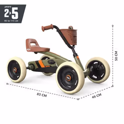 Kart à pédales - BERG TOYS - Buzzy Retro Vert - Siège réglable - Pneus Eva increvables et silencieux