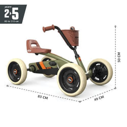 Kart à pédales - BERG TOYS - Buzzy Retro Vert - Siège réglable - Pneus Eva increvables et silencieux