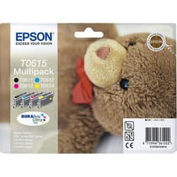 Epson Teddybear Multipack "Ourson" (T0615) - Encres DURABrite Ultra N, C, M, J