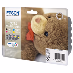 Epson Teddybear Multipack "Ourson" (T0615) - Encres DURABrite Ultra N, C, M, J