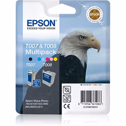 Epson Eagle Twin pack "Aigle" et "Perroquet" - Encre QuickDry N, C, Cc, M, Mc, J, 1 pièce(s), Multi pack