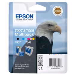 Epson Eagle Twin pack "Aigle" et "Perroquet" - Encre QuickDry N, C, Cc, M, Mc, J