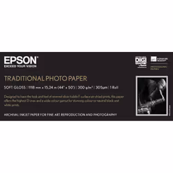 Epson Pap Photo Traditionnel 300g 44" x 15m, 300 g/m², 130 µm, - SureColor SC-T7200D-PS - SureColor SC-T7200-PS - SureColor S ...