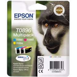Epson Monkey Multipack "Singe" (T0896) - Encres DURABrite Ultra C, M, J