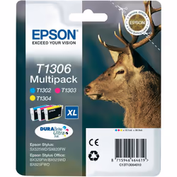 Epson Stag Multipack "Cerf" (T1306) - Encre DURABrite Ultra C, M, J (XL), Encre à pigments, 1 pièce(s), Multi pack