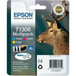 Epson Stag Multipack "Cerf" (T1306) - Encre DURABrite Ultra C, M, J (XL)