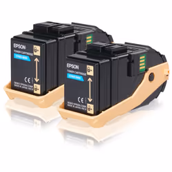 Epson Pack 2 Toners Cyan (2 x 7 500 p), 7500 pages, Cyan, 1 pièce(s)