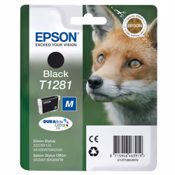 Epson Fox Singlepack Black T1281 DURABrite Ultra Ink, Encre à pigments, 1 pièce(s)