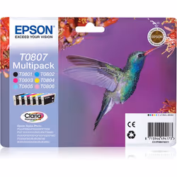 Epson Hummingbird Multipack "Colibri" (T0807) - Encres Claria N
