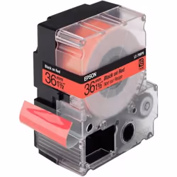 Epson LC-7RBP9 - Couleur Pastel - Noir sur Rouge - 36mmx9m - LW-900P, Noir sur rouge, Transfert thermique, Chine, Epson, LW-9 ...