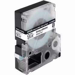 Epson LC-3WBW9 - Adhésif Fort - Noir sur Blanc - 9mmx9m - LW-300/400/400VP/700/900P, Noir sur blanc, Transfert thermique, Chi ...