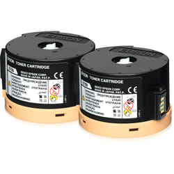 Epson Pack 2 Toners Noir (2 x 2500 p)