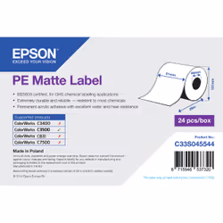 Epson PE Matte Label - Continuous Roll: 51mm x 29m, PE, Mat, BS 5609, - Epson TM-C3400 - Epson TM-C3400-LT - Epson TM-C3400BK ...