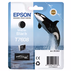 Epson T7608 Noir mat, Encre à pigments, 25,9 ml, 1 pièce(s)