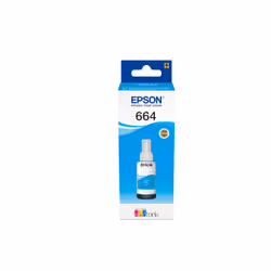 Epson 664 Ecotank Cyan ink bottle, Cyan, Epson, EcoTank L555 EcoTank L355 EcoTank ET-4550 EcoTank ET-4500 EcoTank ET-3600 Eco ...