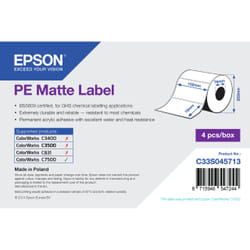 Epson PE Matte Label - Die-cut Roll: 102mm x 76mm, 1570 labels