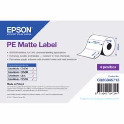 Epson PE Matte Label - Die-cut Roll: 102mm x 76mm, 1570 labels