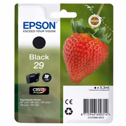 Epson Strawberry 29 K, Rendement standard, Encre à pigments, 5,3 ml, 175 pages, 1 pièce(s)
