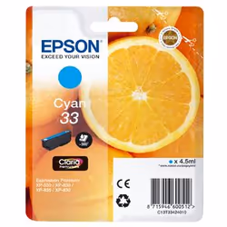 Epson Oranges C13T33424010, 4,5 ml, 300 pages, 1 pièce(s)