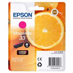Epson C13T33434010, Encre à pigments, 4,5 ml, 300 pages, 1 pièce(s)