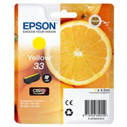 Epson Oranges C13T33444010 cartouche d'encre 1 pièce(s) Original Jaune