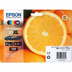 Epson Oranges 33XL CMYK/PHBK 5-pack, Rendement élevé (XL), Encre à pigments, Encre à colorant, 1 pièce(s), Multi pack