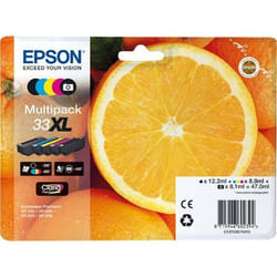 Epson Oranges 33XL CMYK/PHBK 5-pack cartouche d'encre 1 pièce(s) Original Rendement élevé (XL) Noir, Cyan, Magenta, Photo noire, Jaune