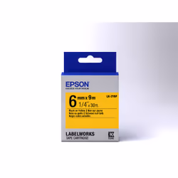 Epson LK-2YBP - Couleur Pastel - Noir surJaune - 6mmx9m