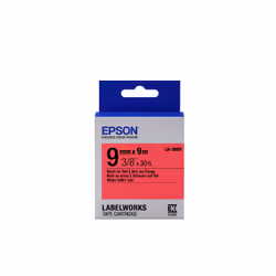 Epson LK-3RBP - Couleur Pastel - Noir sur Rouge - 9mmx9m, Noir sur rouge, Japon, LabelWorks LW-1000P LabelWorks LW-300 LabelW ...
