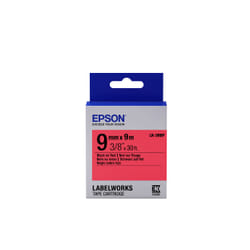Epson LK-3RBP - Couleur Pastel - Noir sur Rouge - 9mmx9m