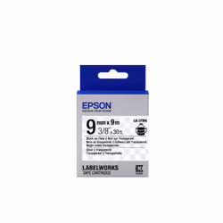 Epson LK-3TBN - Transparent - Noir sur Transparent - 9mmx9m, Noir sur transparent, Japon, LabelWorks LW-1000P LabelWorks LW-3 ...